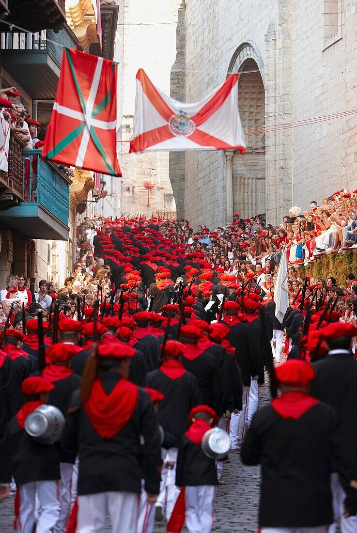 Alarde-Festival, Hondarribia, Guipuzcoa, Baskenland, Spanien