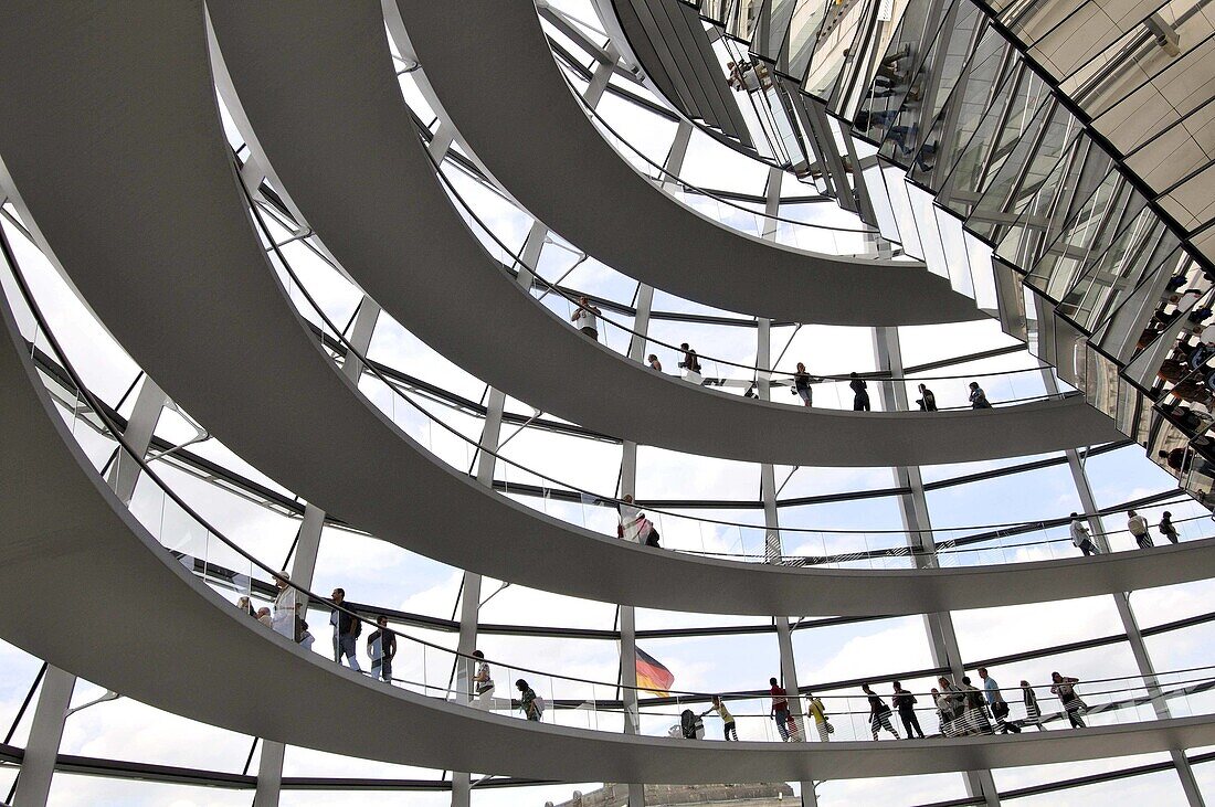 Reichstag Dome by sir Norman Foster, Berlin. Germany