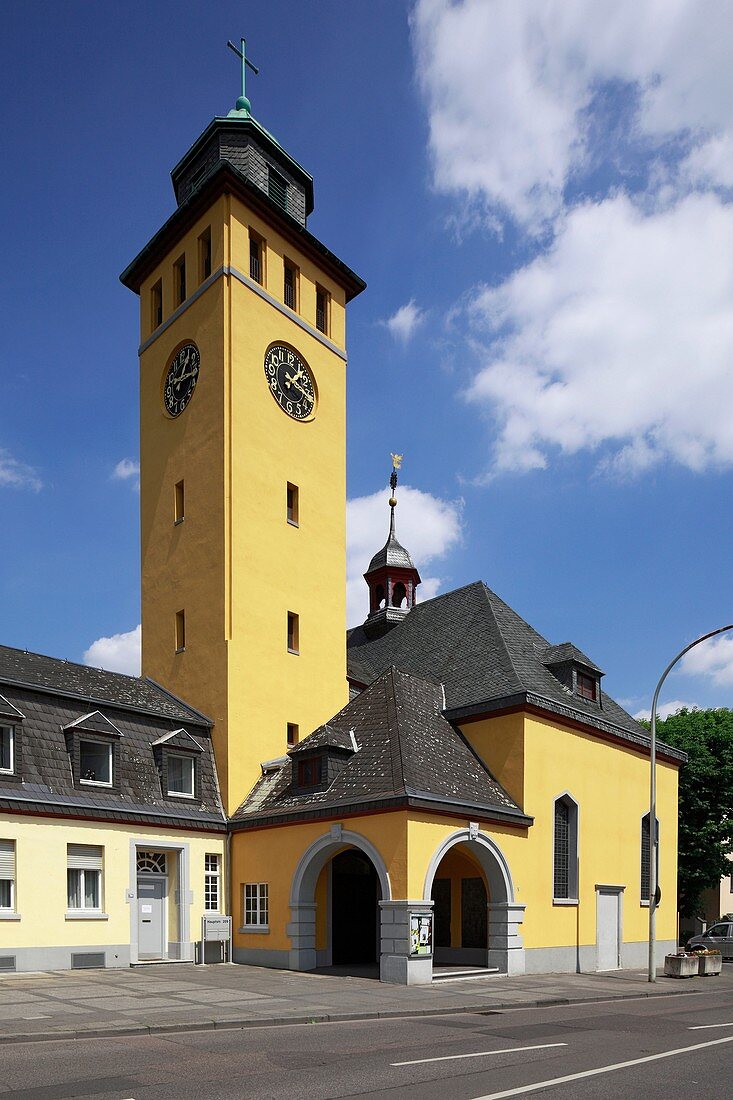 D-Frechen, Cologne Bay, Ville, nature reserve Rhineland, former nature reserve Kottenforst-Ville, North Rhine-Westphalia, Evangelic Church