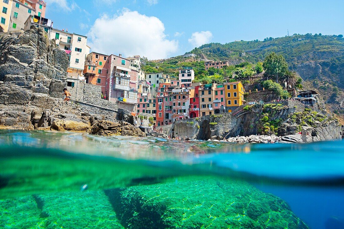 Riomaggiore. Cinque Terre. Liguria. Italian Riviera. Italy.
