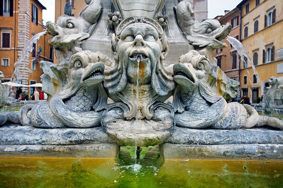 Fountain in Piazza della Rotonda. Rome. Lazio. Italy.