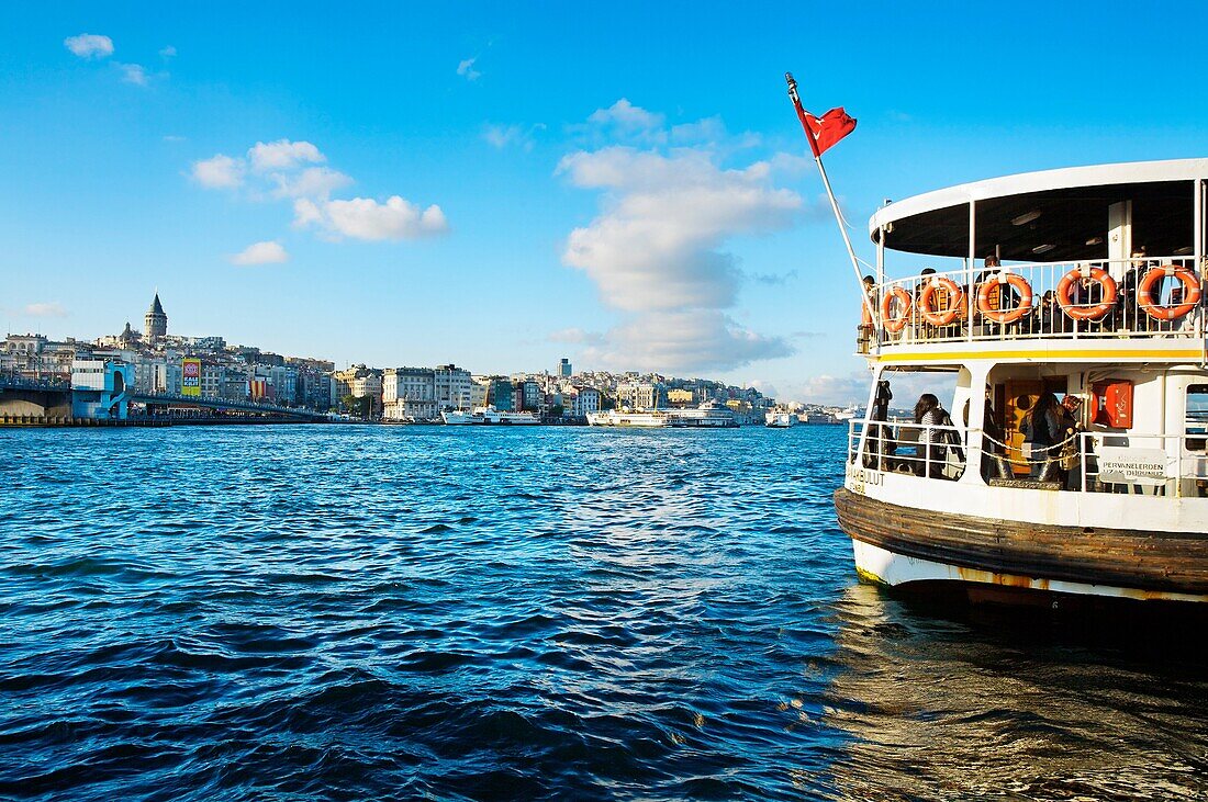 Golden Horn and Galata tower. Istanbul.Turkey.