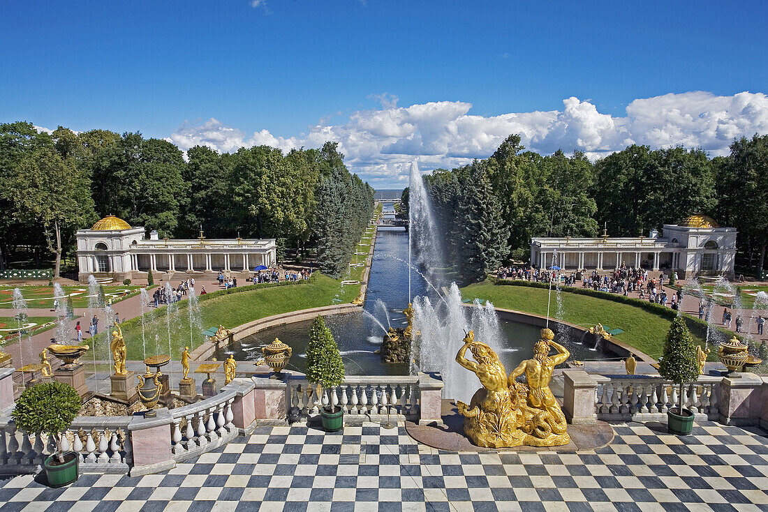 Peterhof Castle and Park. St. Petersburg. Russia.