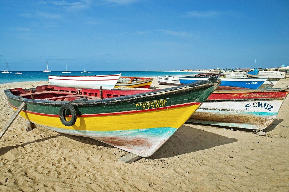 Beach. Santa Maria village. Ilha do Sal. Cape Verde.