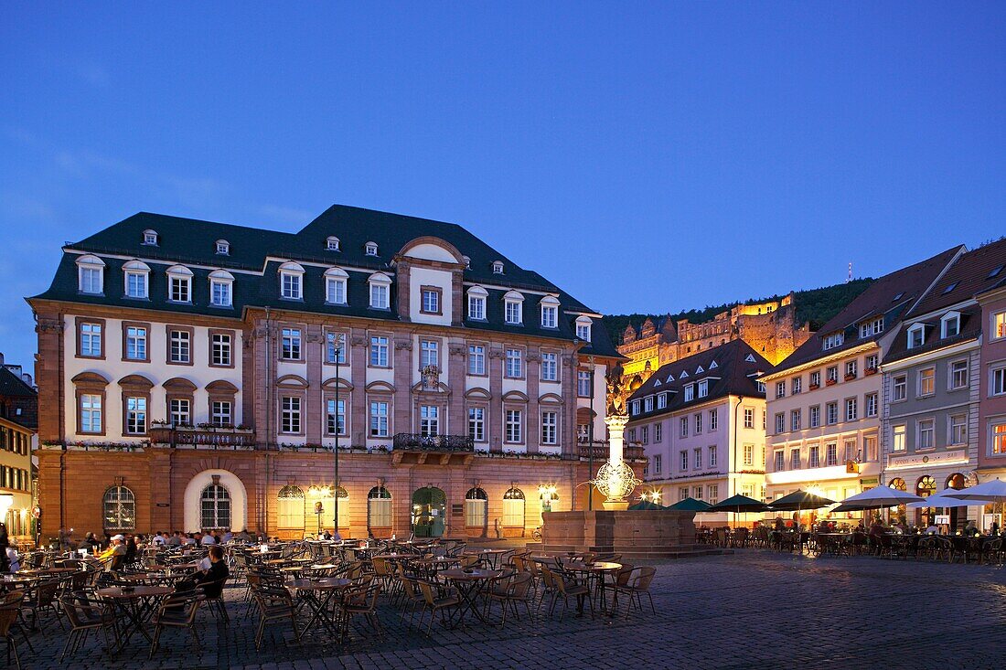Heidelberg, Markets quare, Town Hall, Baden-Württemberg, Germany
