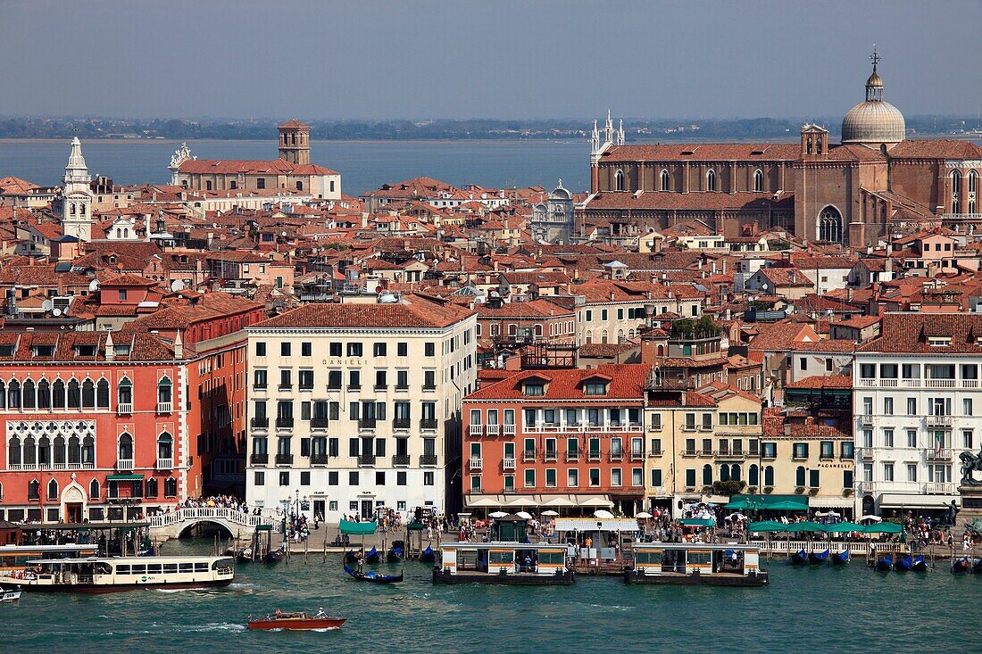 Italy, Venice, Castello area, general aerial view