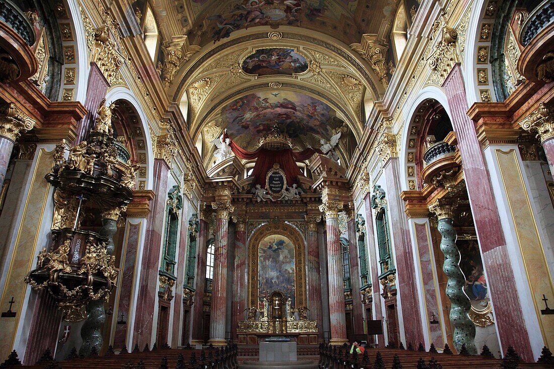 Austria, Vienna, Jesuit Church, interior