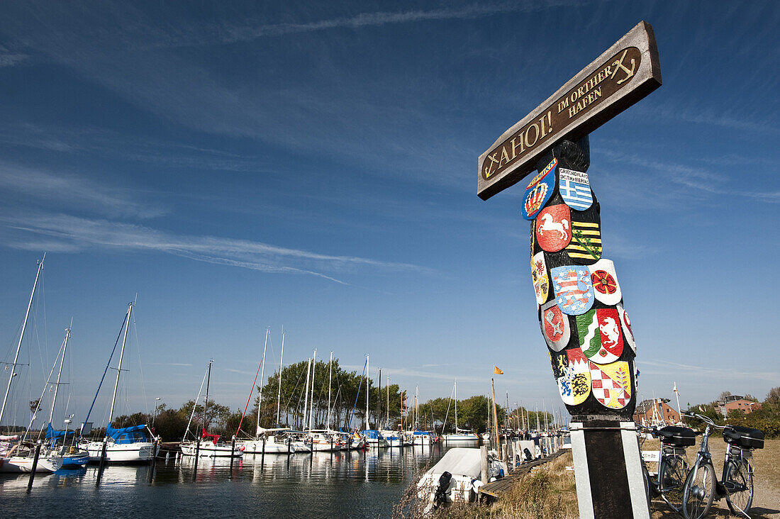 Port of Orth, Fehmarn, Schleswig-Holstein, Germany