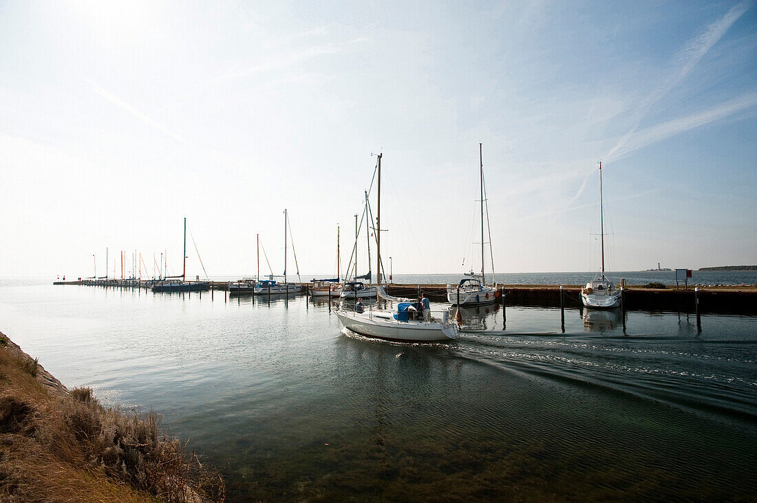 Port of Orth, Fehmarn, Schleswig-Holstein, Germany