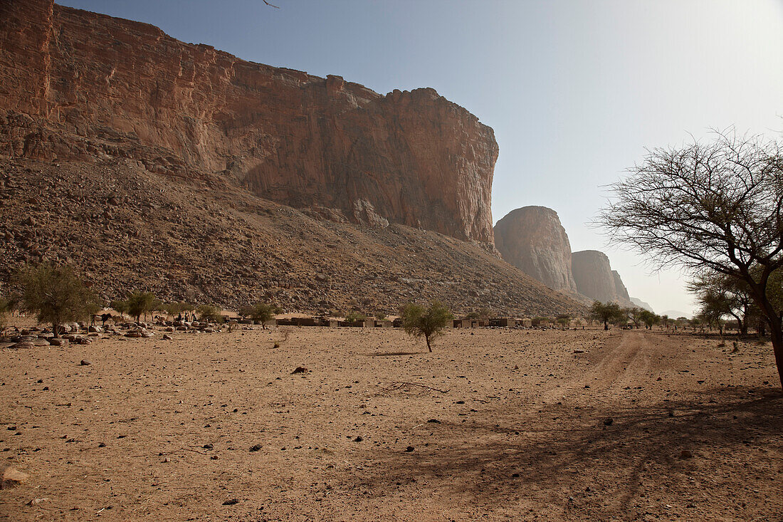 Hombari Felsen im Sonnenlicht, Douentza, Mali, Afrika