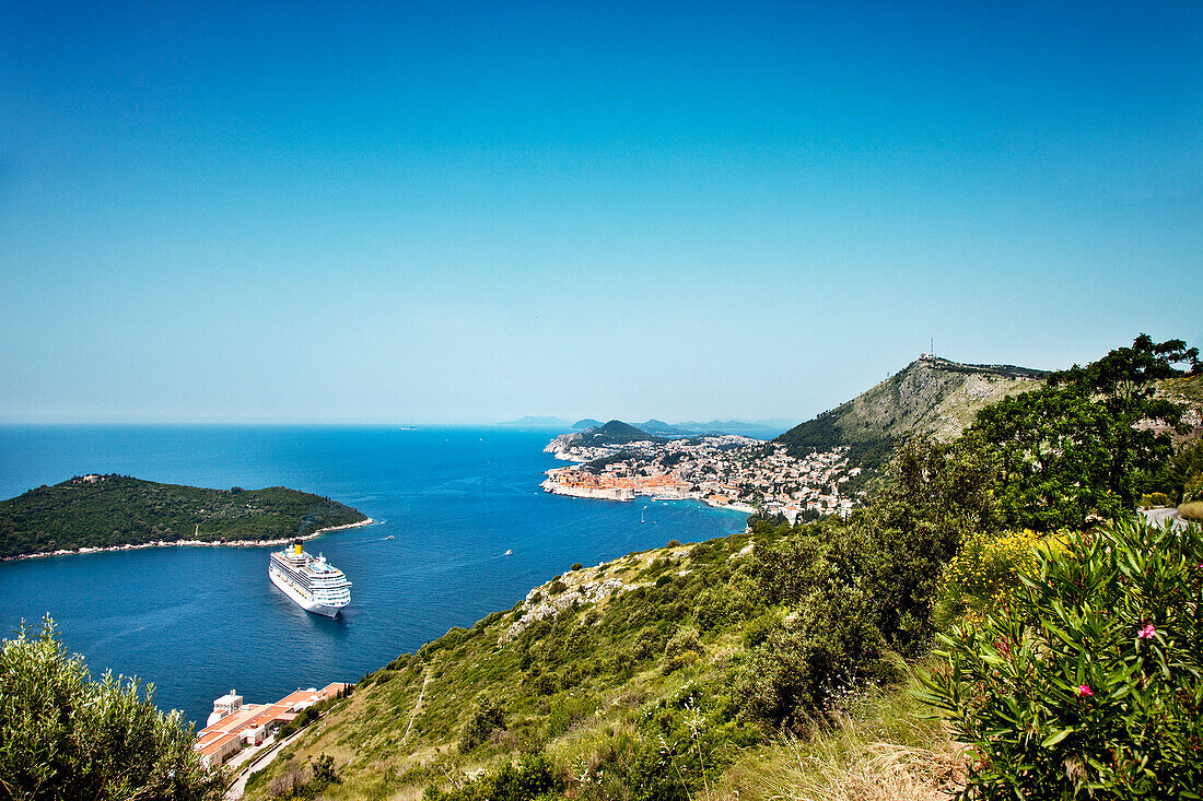 Blick auf die Altstadt, Dubrovnik, Dalmatien, Kroatien