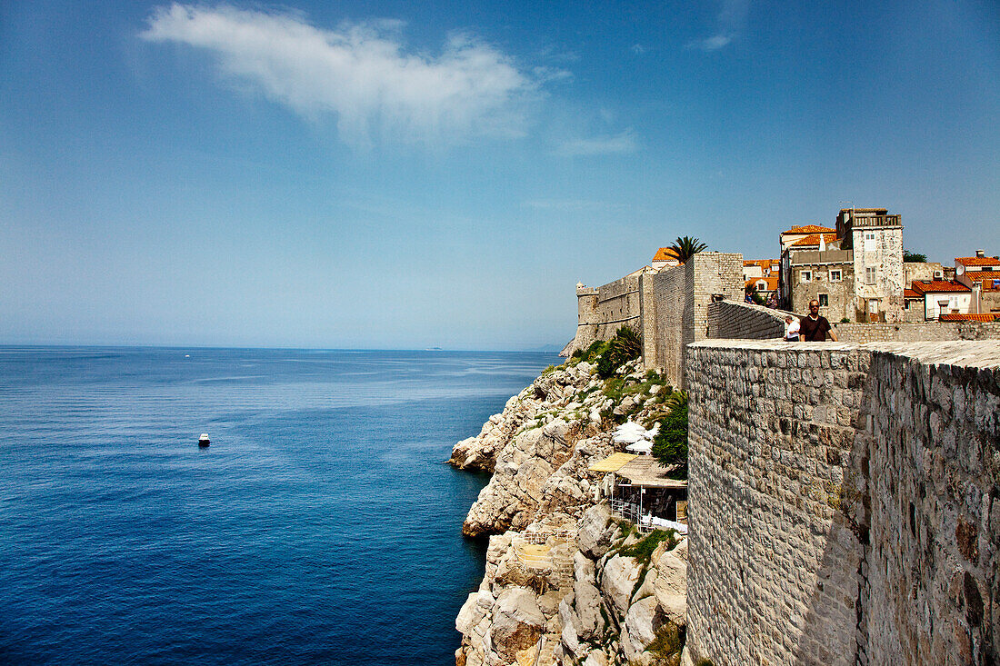 Blick von der Stadtmauer, Altstadt, Dubrovnik, Dalmatien, Kroatien