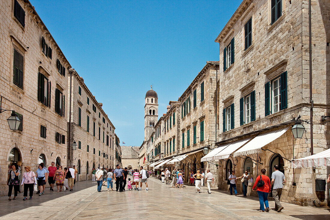 Main street, Stradun, old town, Dubrovnik, Dalmatia, Croatia