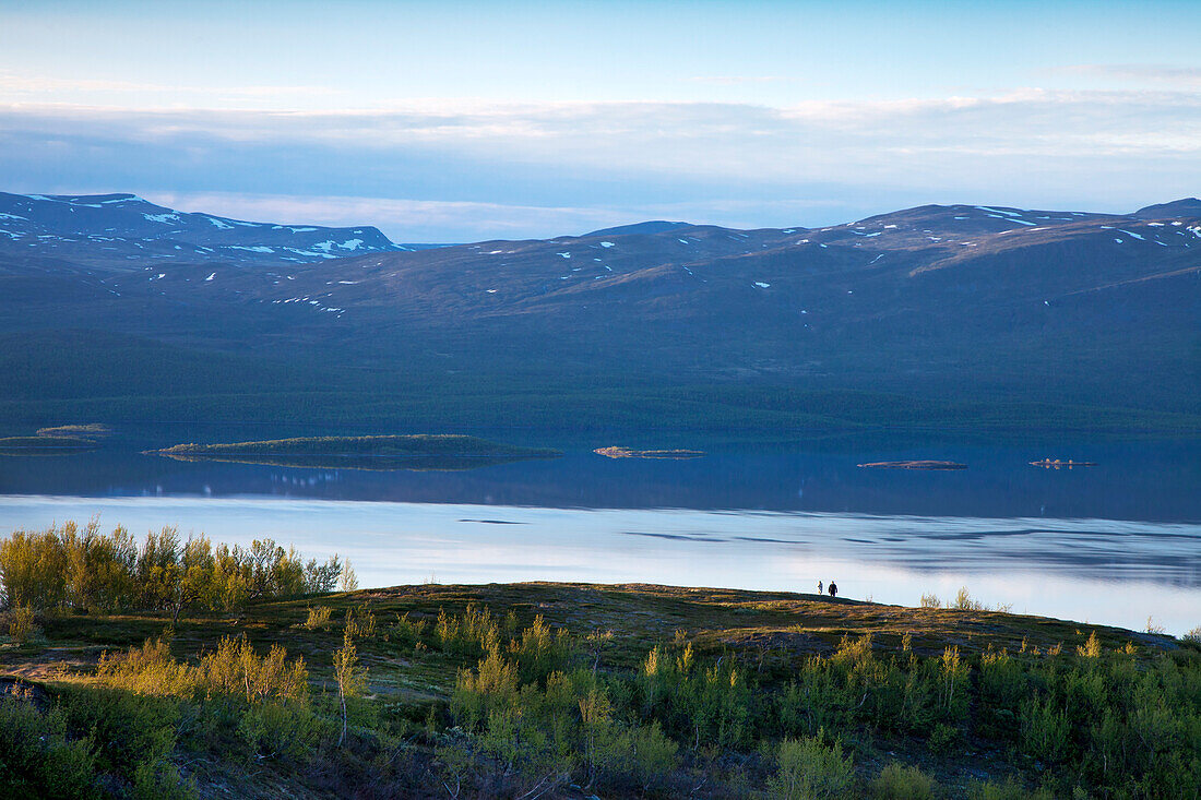 Abendstimmung am See Torneträsk, Lappland, Nordschweden, Schweden