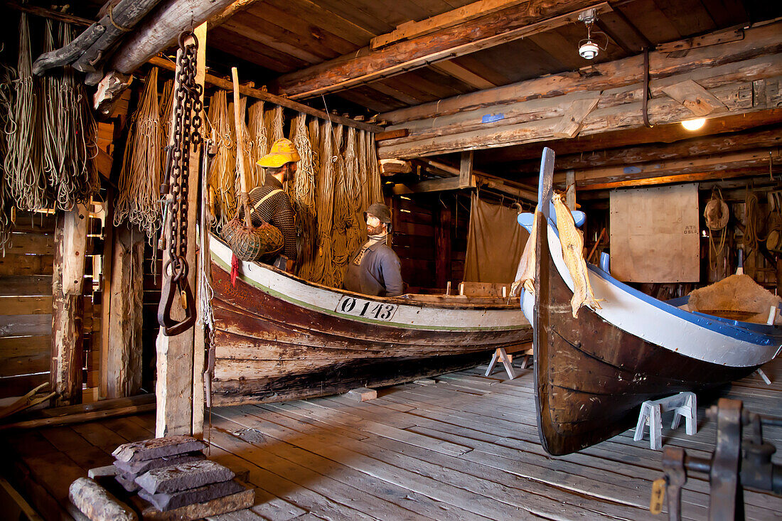 Fischerdorfmuseum, Moskenesøya, Lofoten, Nordnorwegen, Norwegen