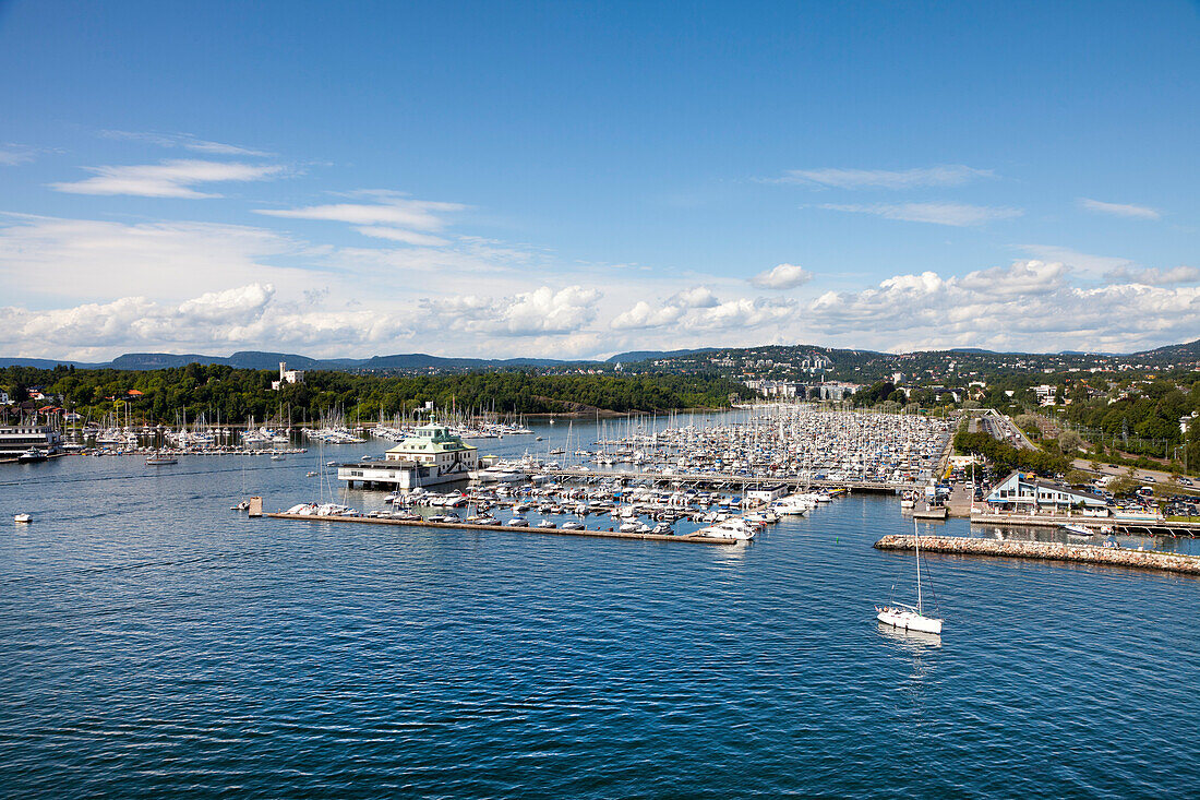 Yachthafen vor Museumsinsel Bygdøy, Oslo, Südnorwegen, Norwegen
