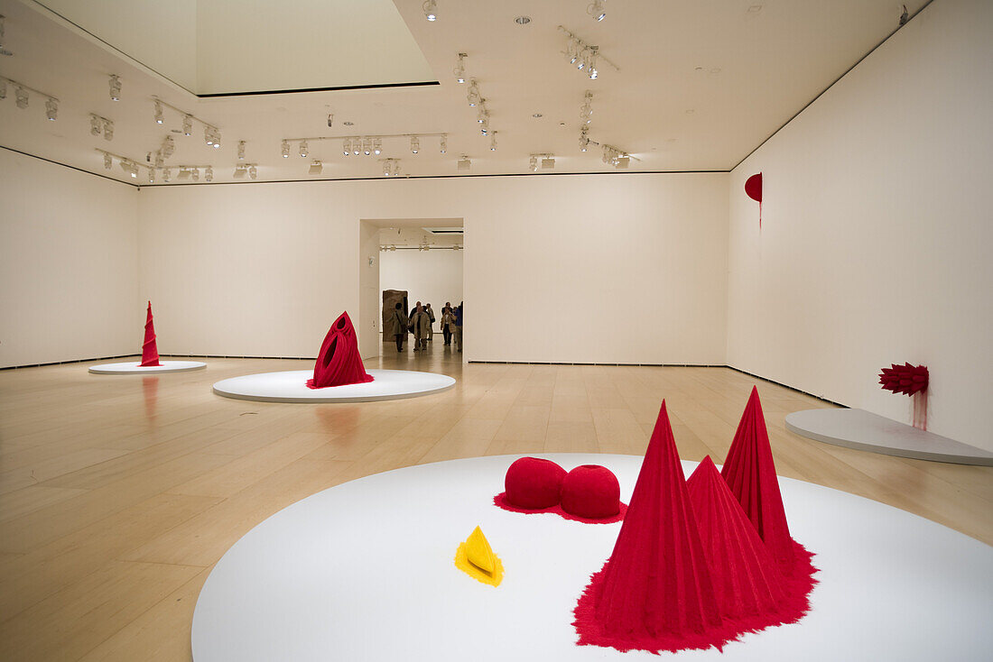 Installation by artist Anish Kapoor at Guggenheim Museum, Bilbao, Basque country, Spain, Europe