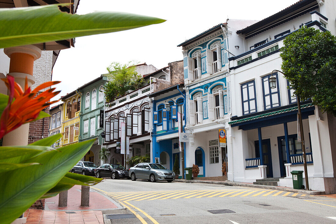 Historische Häuser im Kolonialstil, Chinatown, Singapur, Asien
