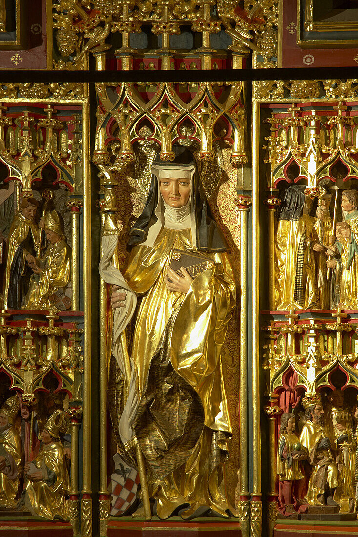 Hildegard von Bingen Altar in der Rochuskapelle Bingen, Unesco-Welterbe: Oberes Mittelrheintal (seit 2002), Mittelrhein, Rheinland-Pfalz, Deutschland, Europa