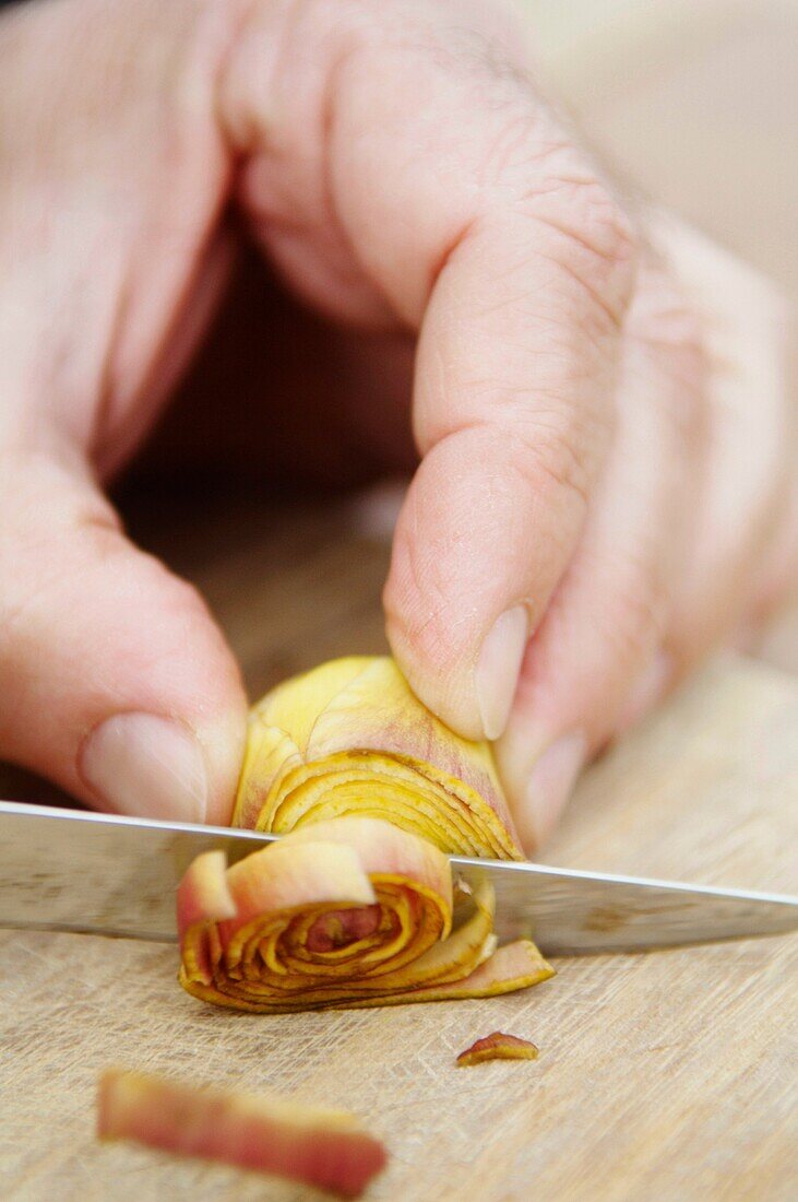 Italy, Venice, Laguna, Islands, castraure, artichokes of Sant Erasmo, producers ivana zanella, ampelio zanella