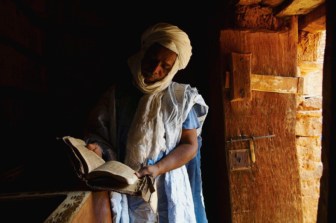 Private library, Chinguetti, Adrar Plateau, Sahara desert, Mauritania