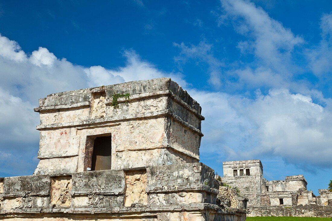 Yacimiento Arqueológico Maya de Tulum, Estado de Quintana Roo, Península de Yucatán, México, América