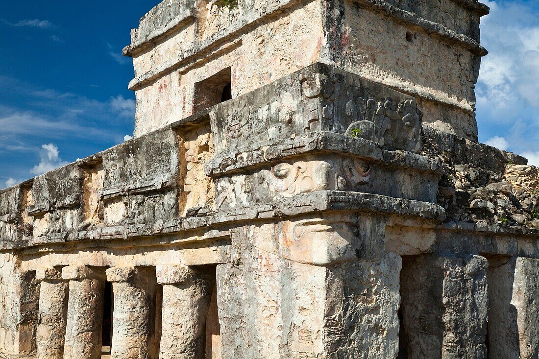 Yacimiento Arqueológico Maya de Tulum, Estado de Quintana Roo, Península de Yucatán, México, América