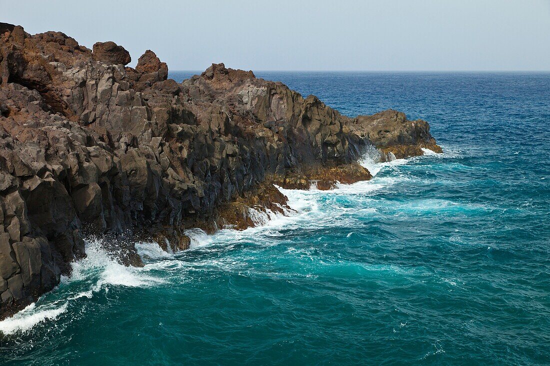 Paisaje volcánico Los Hervideros Isla Lanzarote Provincia Las Palmas Islas Canarias España