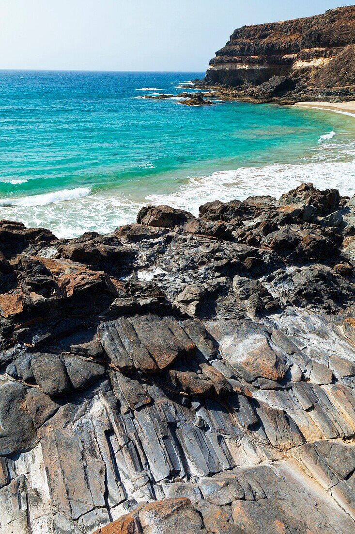 Playa de Los Molinos Pueblo Tefía Isla Fuerteventura Pronvincia Las Palmas Islas Canarias España