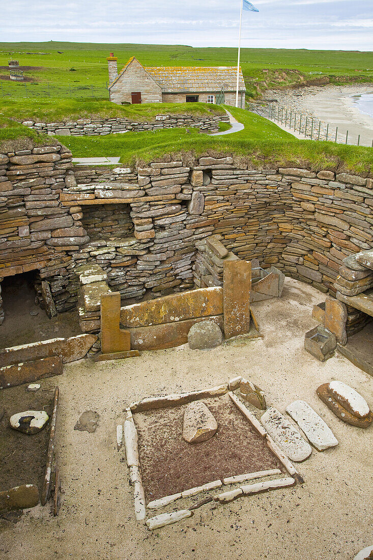 Skara Brae Neolithic settlement, Mainland, Orkney, Scotland, UK