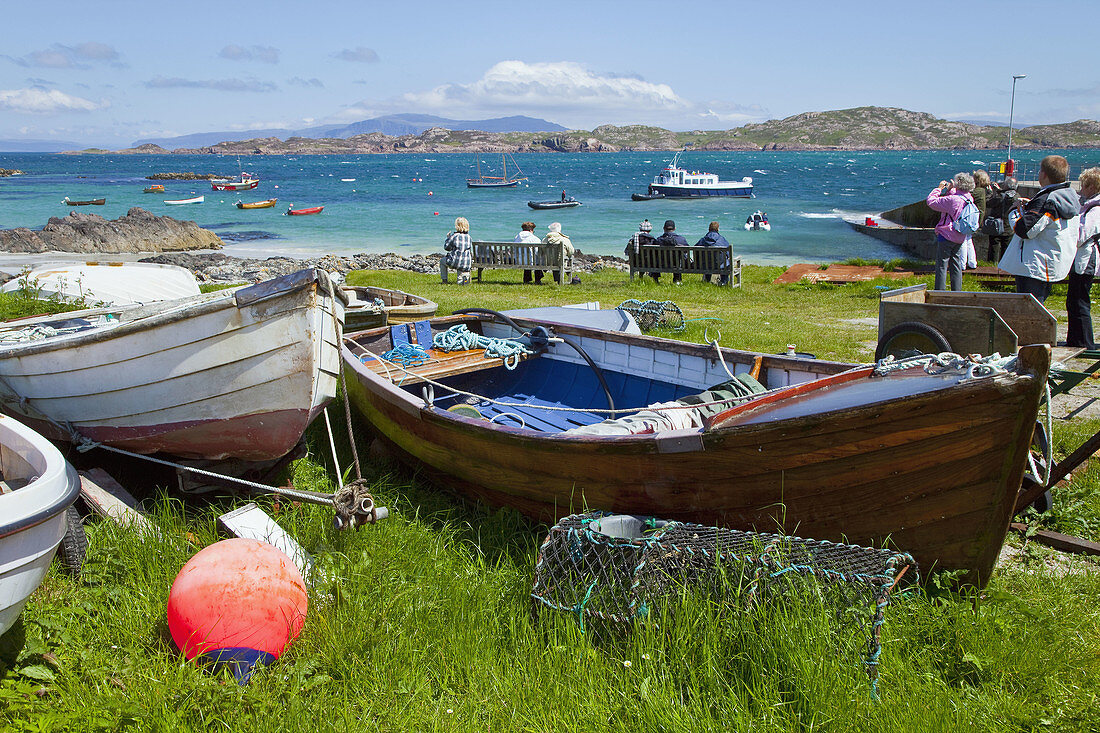 Boats, Iona, Inner Hebrides, Scotland, UK