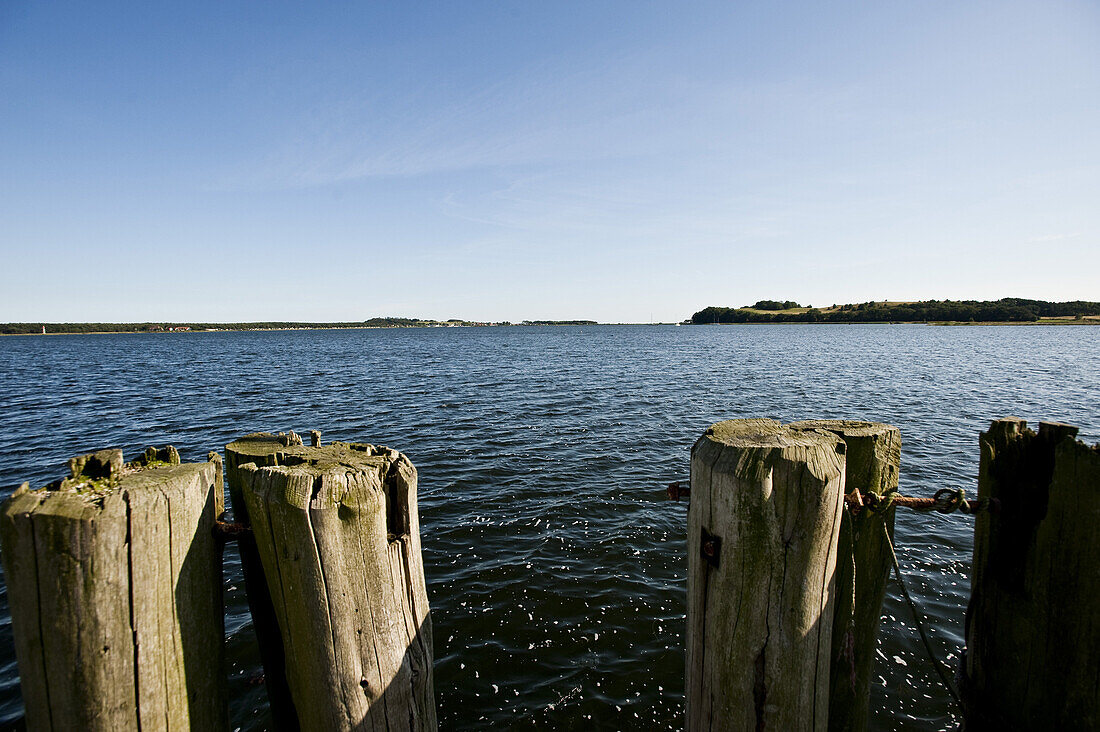 View across the bay, Seedorf, Island of Rügen, Mecklenburg-Vorpommern, Germany