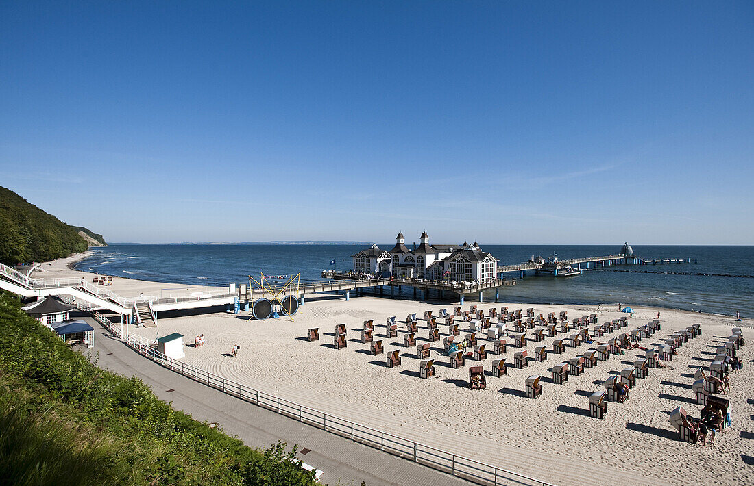 Seebrücke Sellin, Insel Rügen, Ostsee, Mecklenburg-Vorpommern, Deutschland