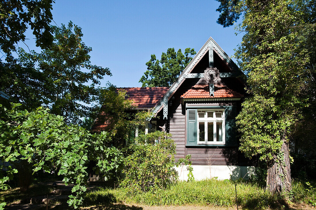 Typisches Haus in Sellin, Insel Rügen, Ostsee, Mecklenburg-Vorpommern, Deutschland