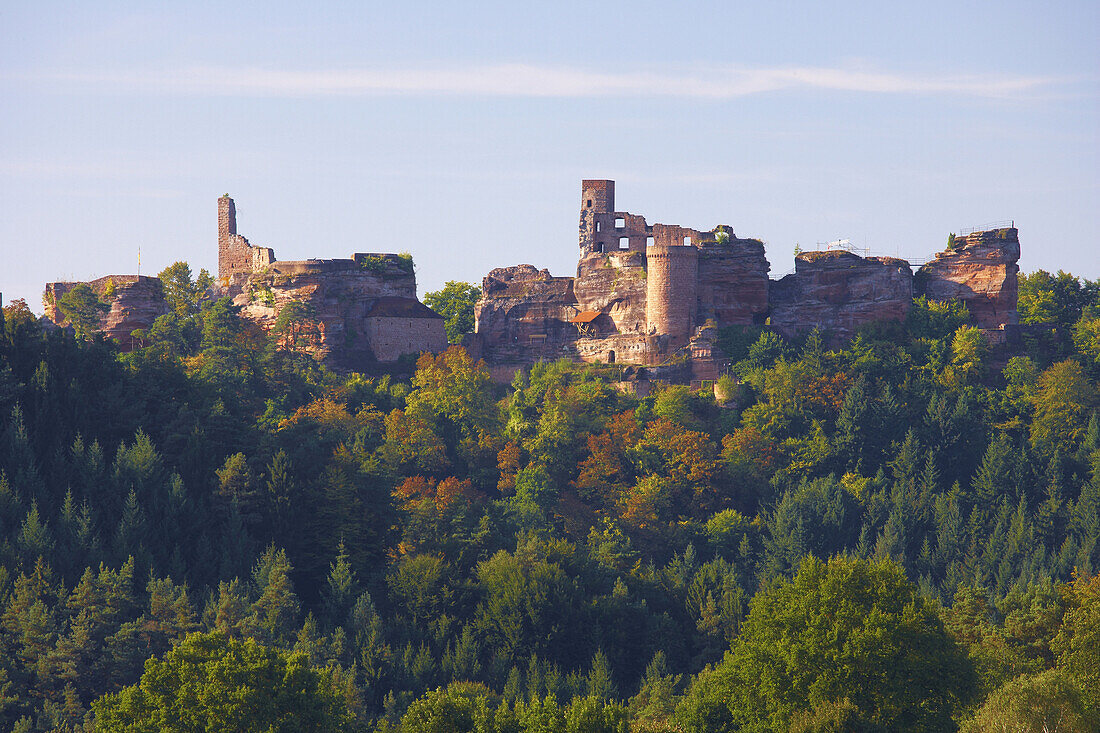 Burgenanlage Altdahn, Grafendahn, Tanstein bei Dahn, Pfälzerwald, Rheinland-Pfalz, Deutschland, Europa