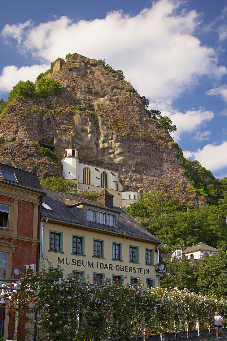 Idar-Oberstein, Felsenkirche, Burg Bosselstein, Nahe, Rheinhessen, Rheinland-Pfalz, Deutschland, Europa