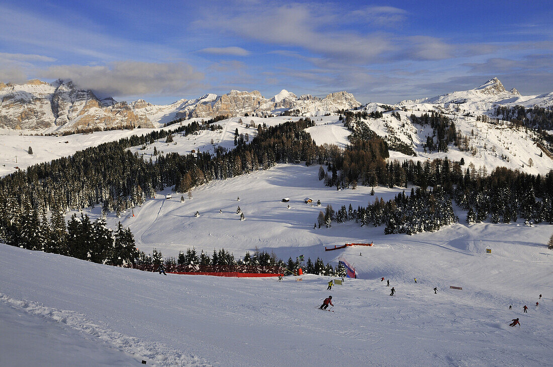 View from Hotel Col Alt to the Piz Boe, Sella group, Alta Badia, South Tyrol, Italy, Europe