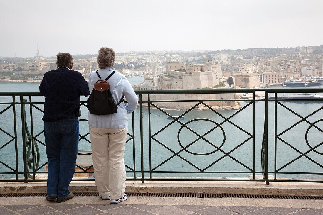 Malta, Valletta, Upper Barrakka Gardens, vistors, NR