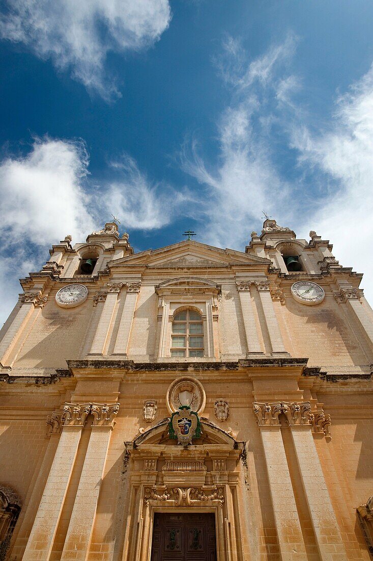 Malta, Central, Mdina, Rabat, St Paul Square and St Paul's Cathedral