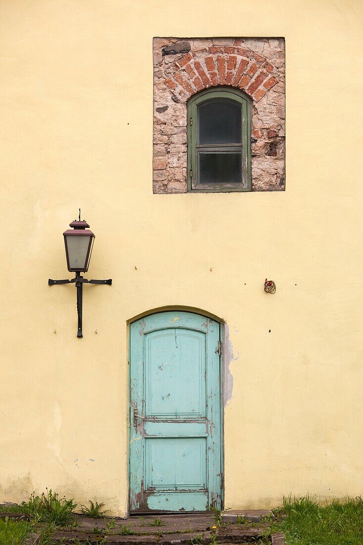 Latvia, Northeastern Latvia, Vidzeme Region, Gauja National Park, Cesis, St John's Church, doorway