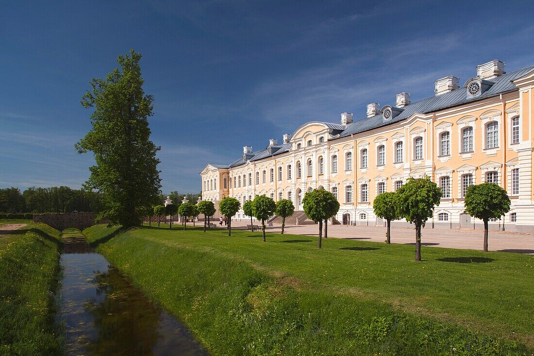 Latvia, Southern Latvia, Zemgale Region, Pilsrundale, Rundale Palace, b 1740, Bartolomeo Rastrelli, architect, exterior