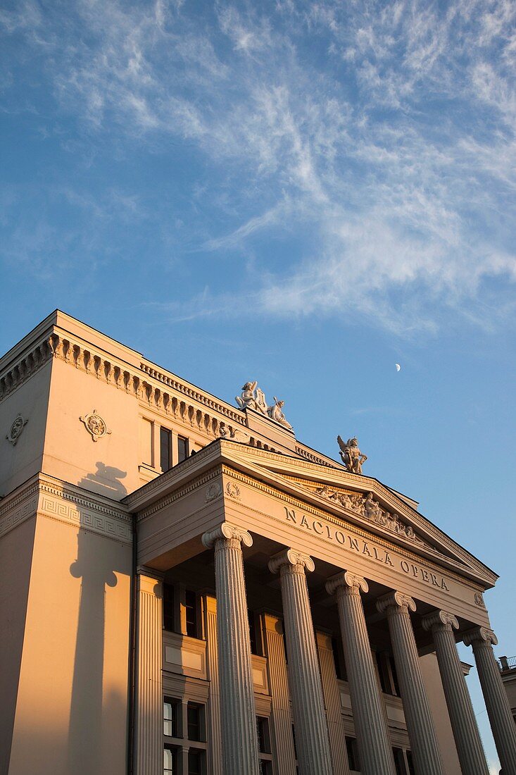 Latvia, Riga, Vecriga, Old Riga, Latvian National Opera, exterior, sunset