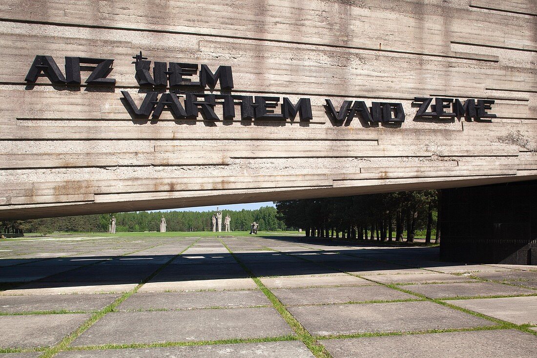 Latvia, Riga, Southeastern Latvia, Latgale Region, Daugava River Valley, Salaspils, monument at former World War Two-era, Kurtenhof Nazi Concentration Camp