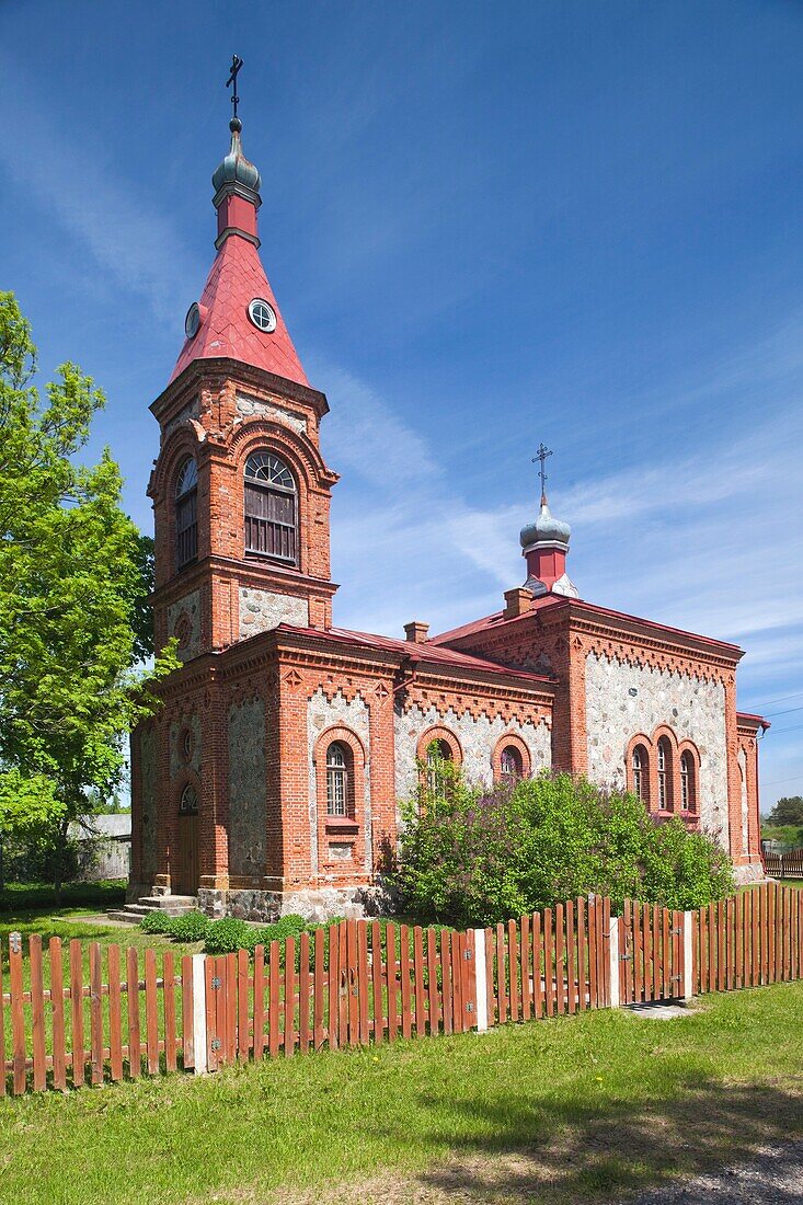 Latvia, Western Latvia, Kurzeme Region, Cape Kolka, Kolkasrags, Kolka, Slitere National Park, Kolka Russian Orthodox Church
