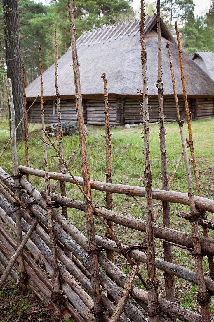 Estonia, Tallinn, Rocca Al Mare village, Estonian Open Air Museum, wooden fence