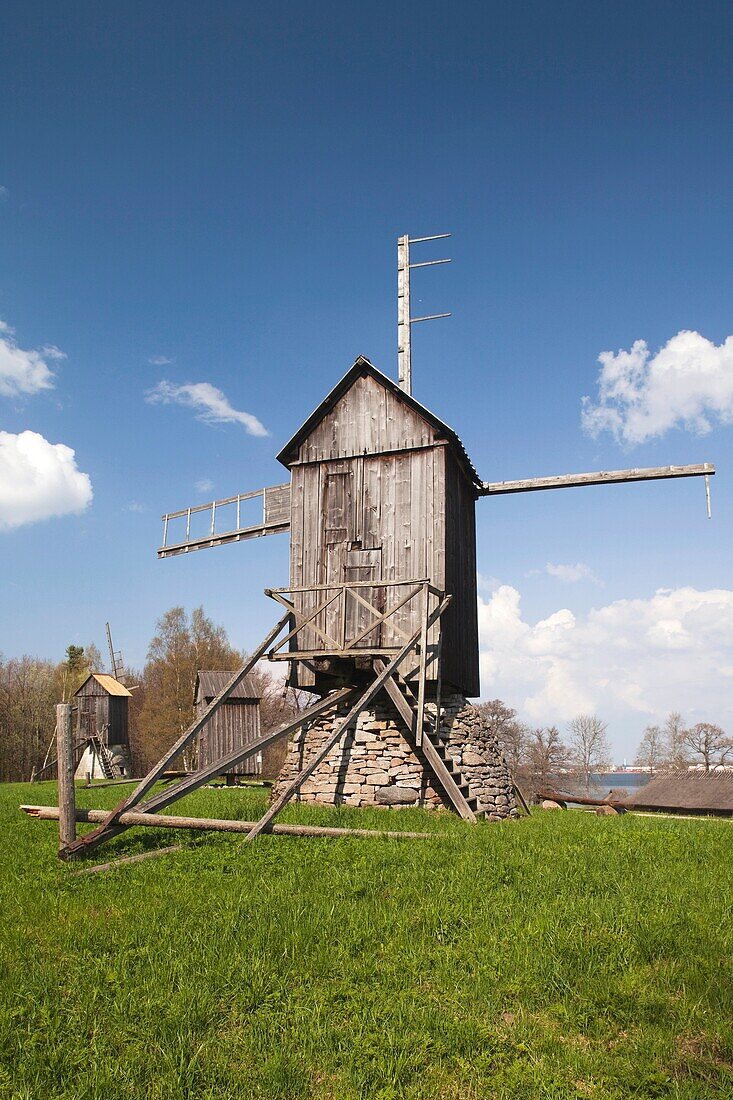 Estonia, Tallinn, Rocca Al Mare village, Estonian Open Air Museum, old windmill