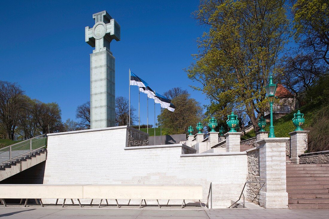 Estonia, Tallinn, Old Town, Monument to the War of Independence, b 2009