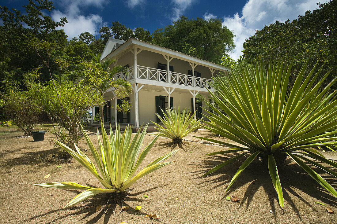 Doctor's house in former leper colony, Curieuse island, Seychelles