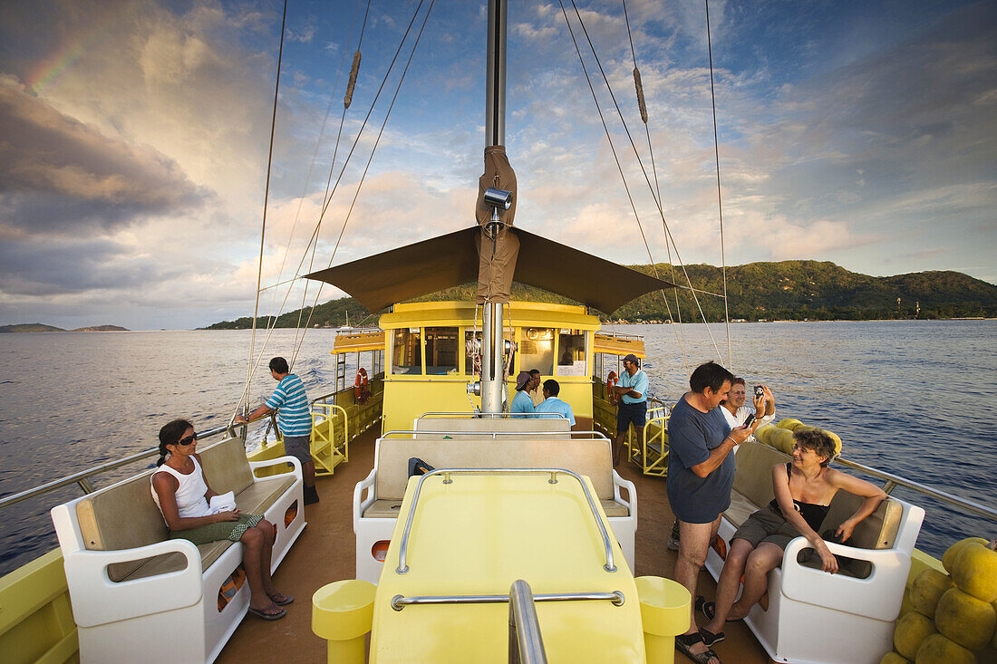 Aboard the Praslin Ferry, La Passe, La Digue island, Seychelles