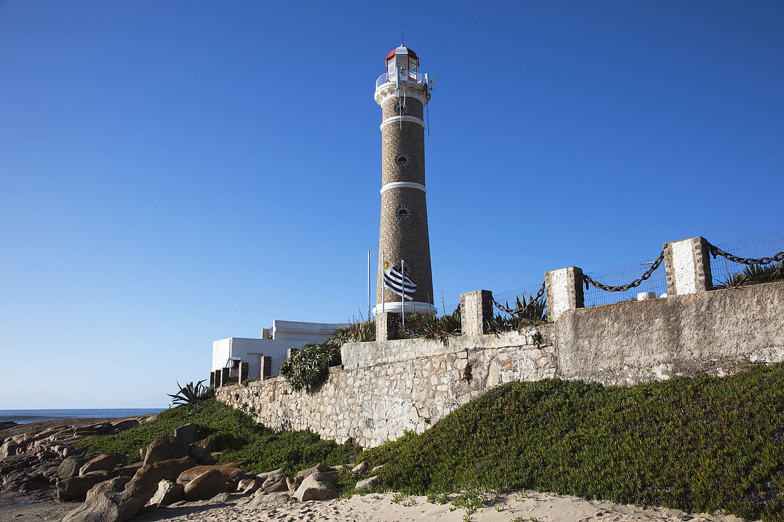 Village lighthouse, Faro de Jose Ignacio Atlantic Ocean resort town, Uruguay